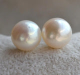 Real Freshwater Pearl Silver Stud Earrings, Bridesmaid Gift