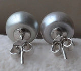 Gray Freshwater Pearl Earrings, Bridesmaid Gift Jewelry