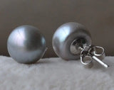 Gray Freshwater Pearl Earrings, Bridesmaid Gift Jewelry