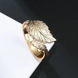 Leaf Charm Open Bracelet for Women Cuff Bangles