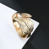 Leaf Charm Open Bracelet for Women Cuff Bangles