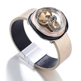 Bohemian Wide Wrap Bracelet with Metal Charm