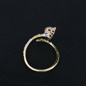 Leopard Enamel Glaze Copper Earring Women Animal Jewelry