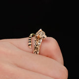 Leopard Enamel Glaze Copper Earring Women Animal Jewelry