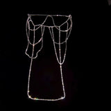 Rhinestone Bridal Hair Chain with Tassel, Wedding Headpiece