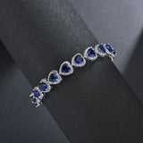 Heart to Heart Love Bracelet 925 Sterling Silver Plated Romantic Jewelry