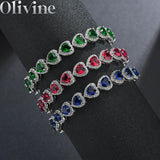 Heart to Heart Love Bracelet 925 Sterling Silver Plated Romantic Jewelry