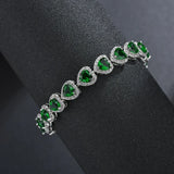 Heart to Heart Love Bracelet 925 Sterling Silver Plated Romantic Jewelry
