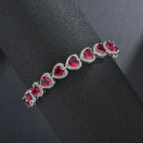 Heart to Heart Love Bracelet 925 Sterling Silver Plated Romantic Jewelry