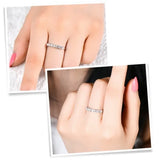 Silver CZ Statement Wedding Band Ring for Women