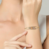 MOM Letter Rainbow Zircon Bracelet 18K Bangle Mama Jewelry