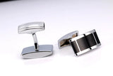 Black/Silver Square Emboss Spots Pattern Cuff-links - 5 double/wholesale