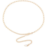 Metal Pearl Waist Chain Belt Women Hip Corset Waistband Dress Tassel Chain Strap