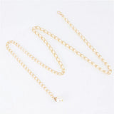 Metal Pearl Waist Chain Belt Women Hip Corset Waistband Dress Tassel Chain Strap