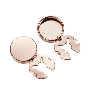 Round Mens Cufflinks for Shirt Business Dress Wedding