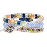 3-Layer Heart Shape Calcite Stone Bracelet for Lover