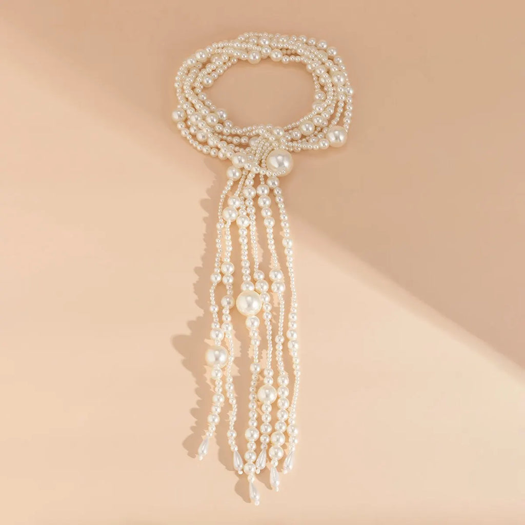 Vintage Tassel Beads Choker Necklace
