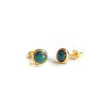 Opal Stud Earrings Sterling Silver Gemstone 5mm Jewelry for Women Wedding Gift