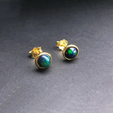 Opal Stud Earrings Sterling Silver Gemstone 5mm Jewelry for Women Wedding Gift