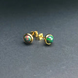Opal Stud Earrings Sterling Silver Gemstone 5mm Jewelry for Women Wedding Gift