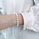 Natural Fresh Water Grey Pearl Adjustable Pendant Bracelet