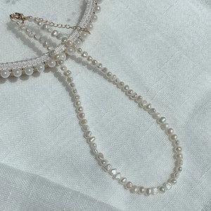 Baroque Pearl Necklace Wedding Choker Short Collier