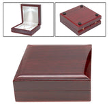 LED Light Necklace Plush Tray Wood Jewelry Storage Box