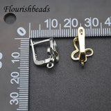 Nickel Silver Butterfly Earring Hooks DIY Jewelry Making 30pcs/lot