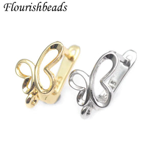 Nickel Silver Butterfly Earring Hooks DIY Jewelry Making 30pcs/lot