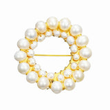 Natural Pearl Round Brooch Pin Fine Jewelry accessory