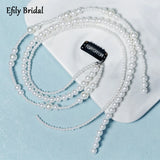 Pearl Braided Chain Hairpin Tassel Hair Clip for Women