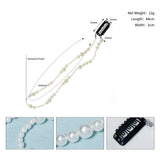 Pearl Braided Chain Hairpin Tassel Hair Clip for Women