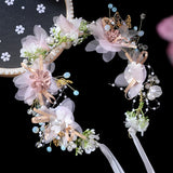 Pearl Crowns Flower Wreath Headband Bridal Hair Headdress