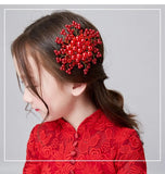 Crystal Beads Pearl Flower Headband Hair Comb for Girls