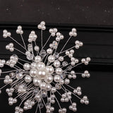 Crystal Beads Pearl Flower Headband Hair Comb for Girls
