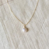 Pearl Necklace 14K Filled Choker Pendants Collier Femme Kolye Collares Necklace