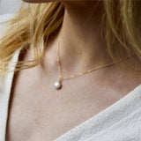 Pearl Necklace 14K Filled Choker Pendants Collier Femme Kolye Collares Necklace