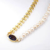 Freshwater Pearl Agate Druzy Bracelet Necklace Set