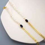 Freshwater Pearl Agate Druzy Bracelet Necklace Set