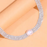Pearl Necklace Natural Crystal Collar Chains Short Choker Necklace