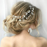 Pearl Rhinestone Wedding Headband for Bride Hair Accessories