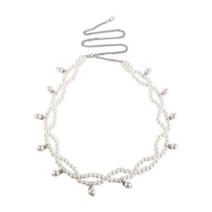 Tassel Chain Pearl Waist Belt for Women - Adjustable Jeans Dress Waistband