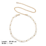 Pearl Waist Chain Thin Belt Women Dress Waistband Cloth Girdles Strap