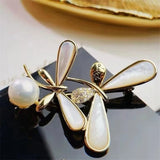 Pearl Zircons Brooches Women Flower Animal Plant Pin Brooch