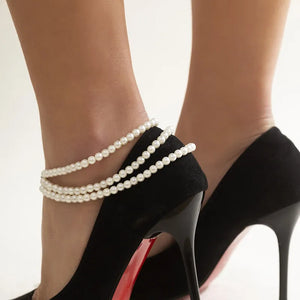 Pearls Anklets For Women Layers Beach Holiday Anklet