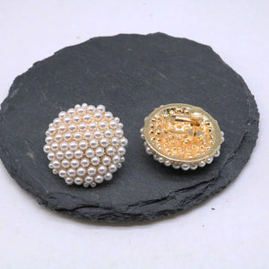 Pearls Geometric Alloy Clip Earrings Big Jewelry