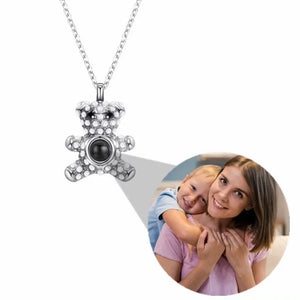 Bear Pendant Crystal Choker Necklace
