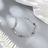 Custom Family Names Bracelet with Birthstones