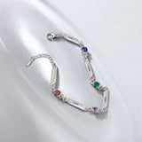 Custom Family Names Bracelet with Birthstones