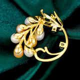 Pink Freshwater Pearl Garland Brooch for Women